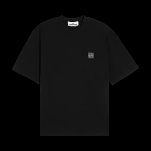Stone Island Compass Patch Logo Combed T-Shirt 'Black'