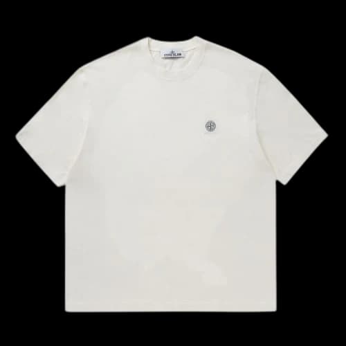 Stone Island Compass Patch Logo Combed T-Shirt 'Ivory'
