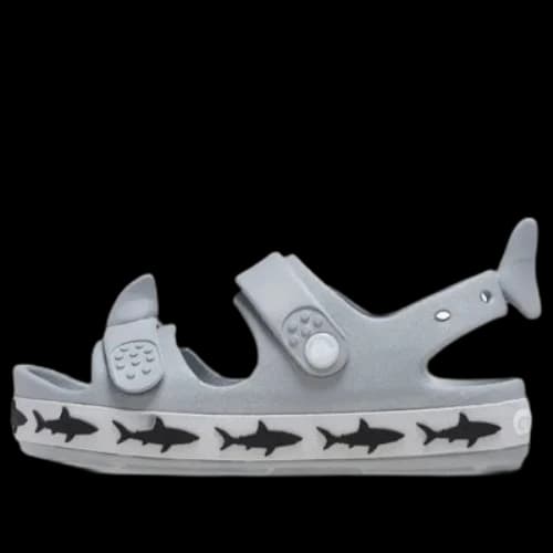 (GS) Crocs Crocband Cruiser Shark Sandals 'Grey'