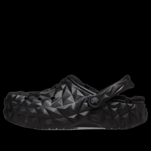 Crocs Classic Clog Lined Geometric Shoes 'Black' (Women's)
