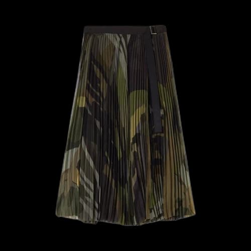 Sacai x KAWS Print Chiffon Skirt 'Camouflage'