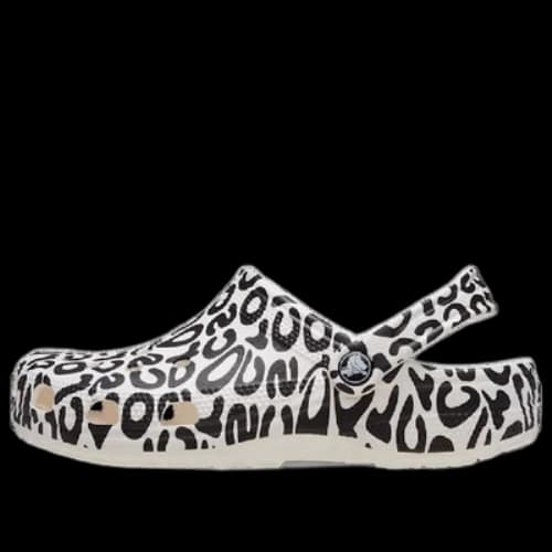 Crocs Classic Warped Logo Clogs 'White Black'