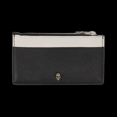 Alexander McQueen Small Zip Card Holder 'Black'