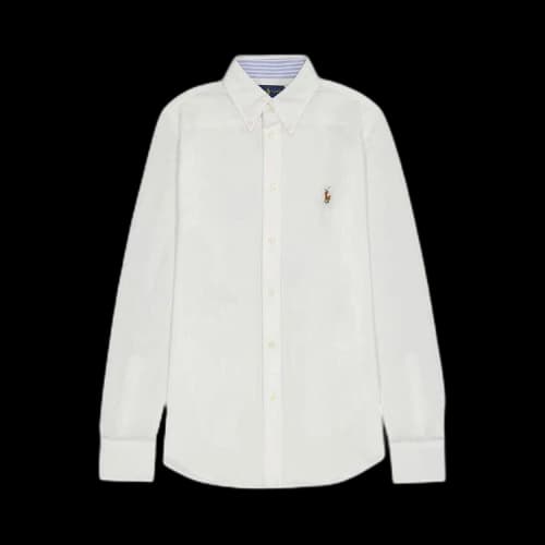 Polo Ralph Lauren Long-Sleeve Logo Embroidered Oxford Shirt 'White'