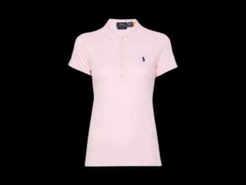 Polo Ralph Lauren Stretch Mesh Julie Polo Slim Short Sleeve Polo Shirt Sunkissed Pink