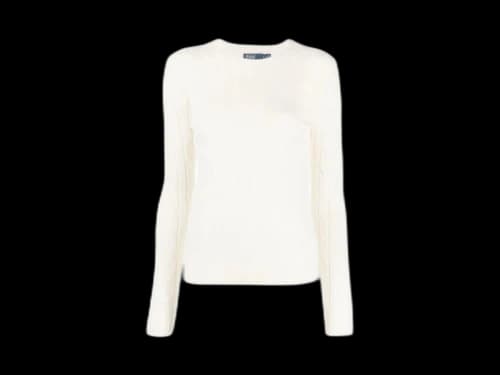 Polo Ralph Lauren Cashmere Classic Julianna Long Sleeve Pullover Cream