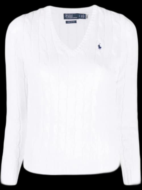 Polo Ralph Lauren Pima Cotton Julianna LS Pullover White
