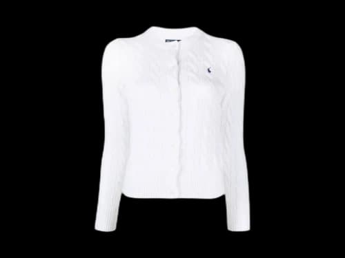 Polo Ralph Lauren Long Sleeve Cardigan White