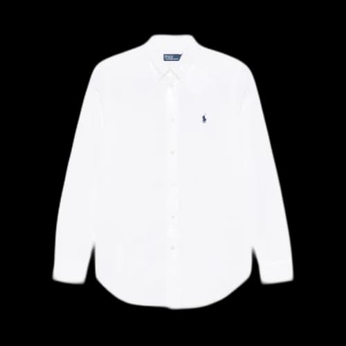 Polo Ralph Lauren Logo Embroidery Long-Sleeve Shirt 'White'