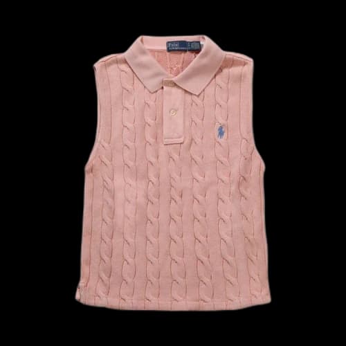 Polo Ralph Lauren Sleeveless Polo Shirt 'Pink/Sand'