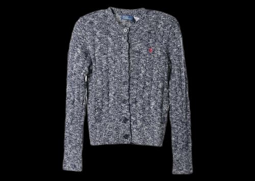 Polo Ralph Lauren Long Sleeve Cardigan Cream/Navy