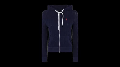 Polo Ralph Lauren Women's Long Sleeve Full Zip Hoodie Navy