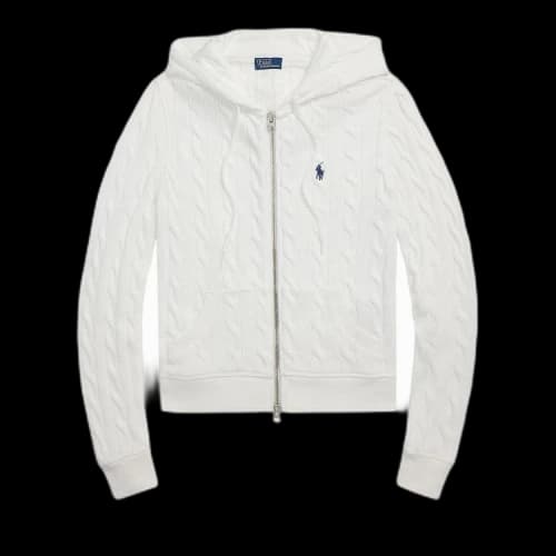 Polo Ralph Lauren Long-Sleeve Full-Zip Hoodie 'White'