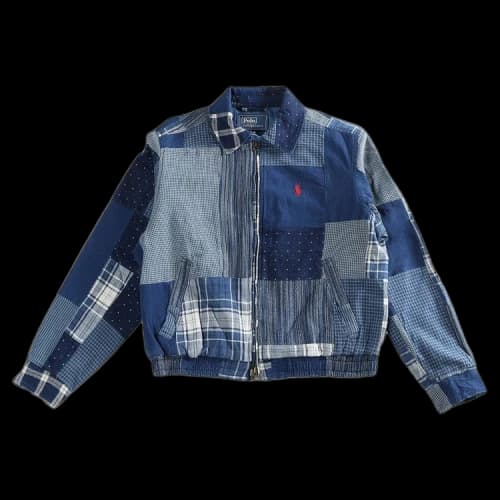 Polo Ralph Lauren Patchwork Unlined Windbreaker Coat 'Indigo'
