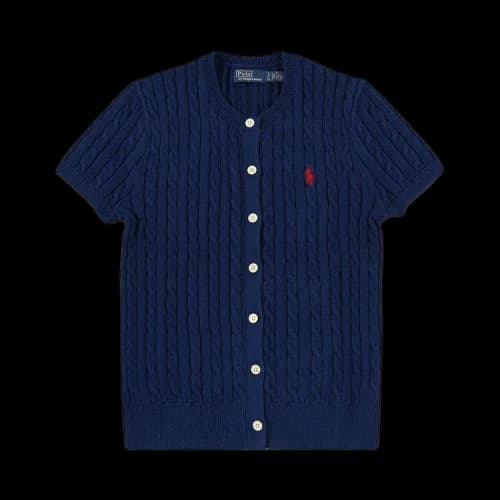 Polo Ralph Lauren Short-Sleeve Crewneck Cardigan 'Harrison Blue'