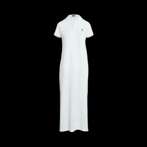 Polo Ralph Lauren Pique Knit Collared Polo Dress 'White'