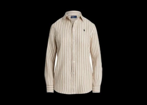 Polo Ralph Lauren Classic Long Sleeve Button Front Shirt Cafetan White