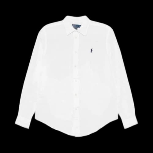 Polo Ralph Lauren Classic Long-Sleeve Button Front Shirt 'White'