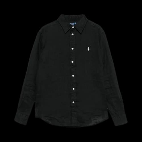 Polo Ralph Lauren Classic Long-Sleeve Button Front Shirt 'Black'