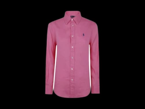Polo Ralph Lauren Classic Fit Linen Shirt Fuchsia