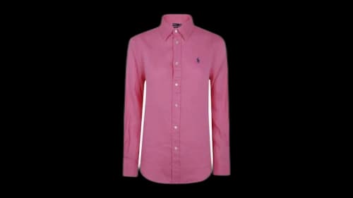 Polo Ralph Lauren Women's Classic Fit Linen Shirt Fuschia