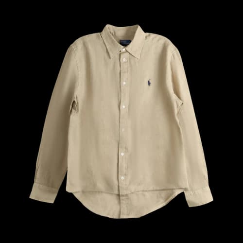 Polo Ralph Lauren Classic Long-Sleeve Button Front Shirt 'Beige'