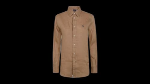 Polo Ralph Lauren Women's Classic Long Sleeve Button Front Shirt Beige