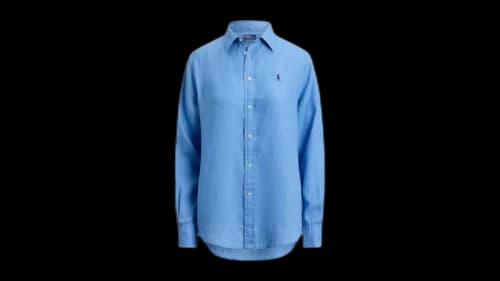 Polo Ralph Lauren Women's Classic Long Sleeve Button Front Shirt Blue