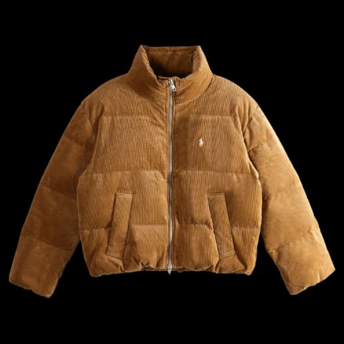 Polo Ralph Lauren Wale Corduroy Puffer Coat 'Tan'