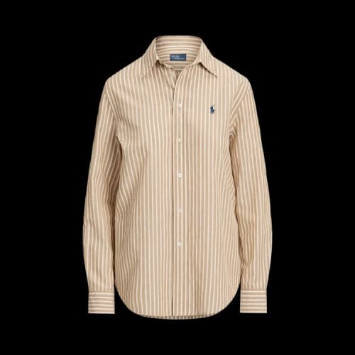 Polo Ralph Lauren Cotton/Linen Shirt 'Classic Camel/White'