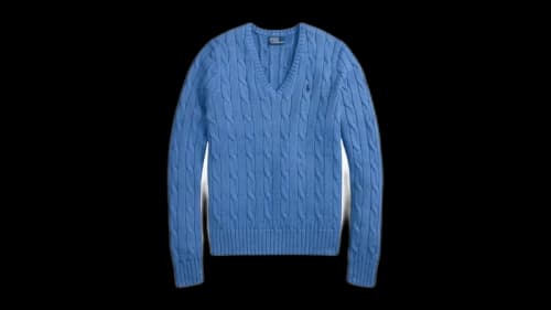 Polo Ralph Lauren Women's Pima Cotton Julianna Long Sleeve Pullover Sweater Nimes Blue