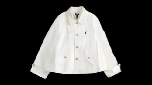 Polo Ralph Lauren Women's Cotton Double Jacket Cream