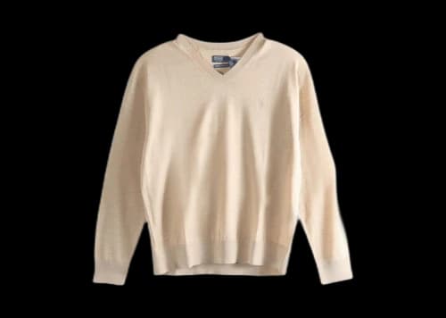 Polo Ralph Lauren Long Sleeve V-Neck Pullover Sweater Canoe Tan