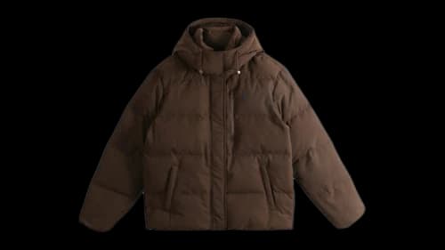 Polo Ralph Lauren Women's 95d Matte Taffeta Woven Coat Dark Beech