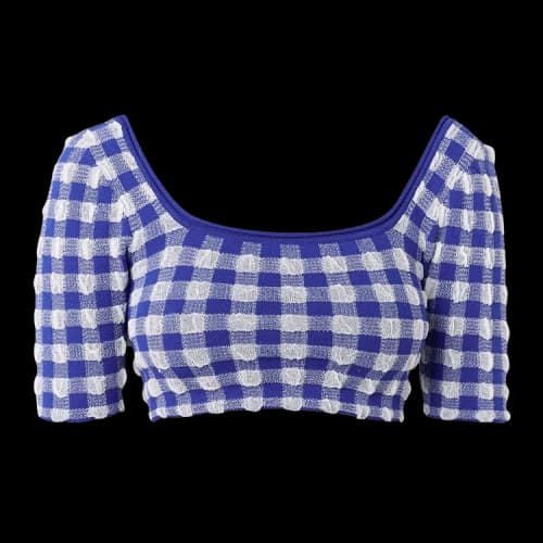 Jacquemus Le Haut Arancia Top 'Blue Checks'