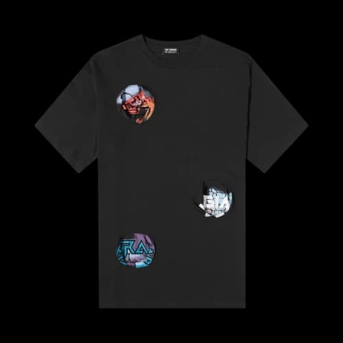 Raf Simons Oversized T-Shirt With Printed Pocket Holes 'Black'