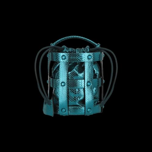 Ferragamo Medium Cage Bucket Bag 'Dark Green'