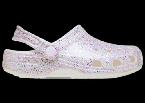 Crocs Classic Fantasy Glitter Clog White (Kids)