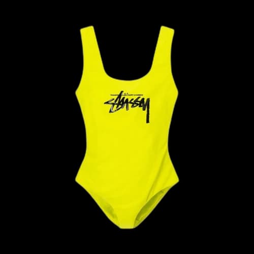 Stussy Stock One Pc Swim Suit 'Yellow'