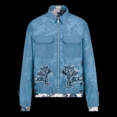 DIOR x Kenny Scharf Crossover SS22 Zipper Jacket Blue