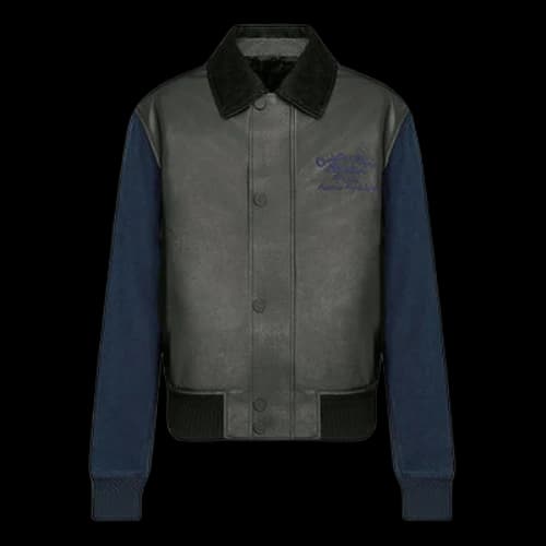 DIOR SS22 Cow Leather Jacket Coat Men's Black