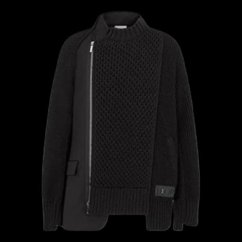 DIOR x Sacai Crossover FW21 Knit Jacket Black
