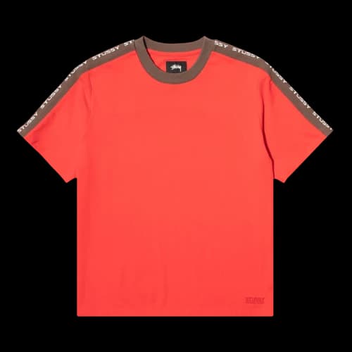Stussy Rib Logo Tee 'Red'