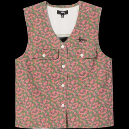 Stussy Sycamore Canvas Vest 'Flower' (Women's)