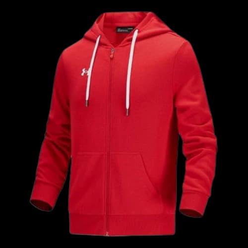 Under Armour Essential Fleece Full Zip Hoodie 'Red'