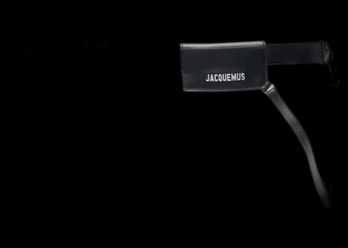 Jacquemus Leather Logo Belt Black