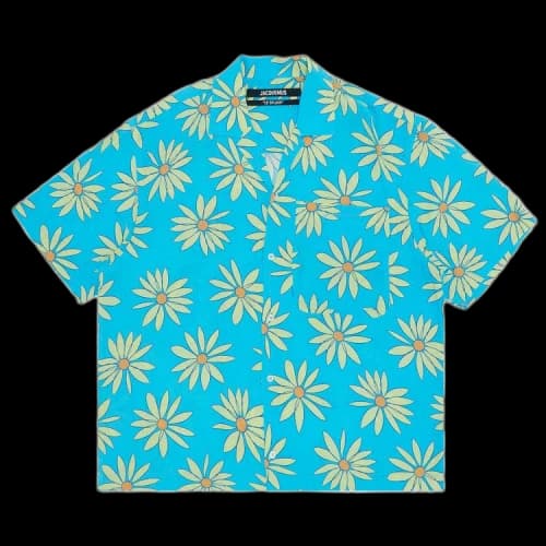 Jacquemus La Chemise Jean Shirt 'Print Green/Blue Flowers'