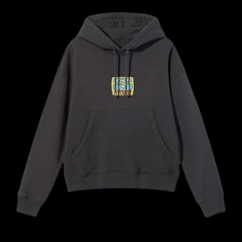 Stussy Boxy Crop Hood 'Charcoal'