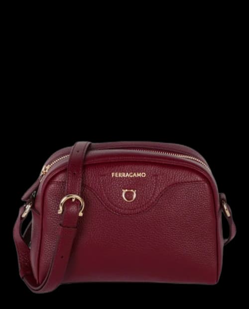 Ferragamo Travel Camera Crossbody Burgundy