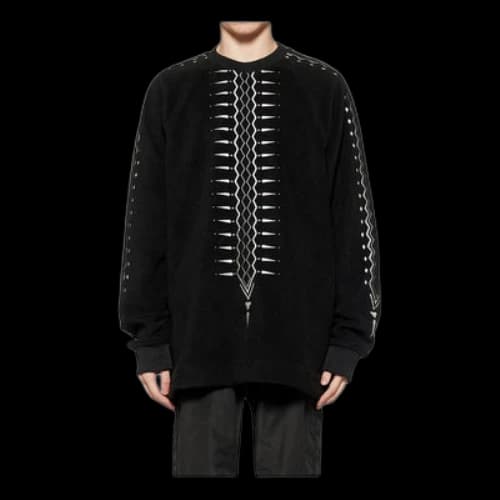 Onitsuka Tiger Oversized Sweatshirt 'Black White'
